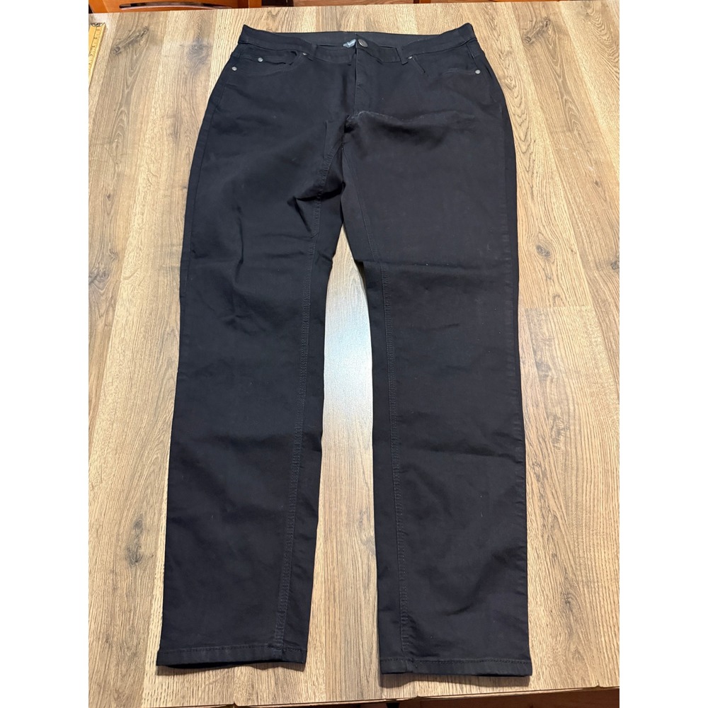 cj banks Pants Women Size 18W Tall Black Straight Leg Stretch Signature Slimming